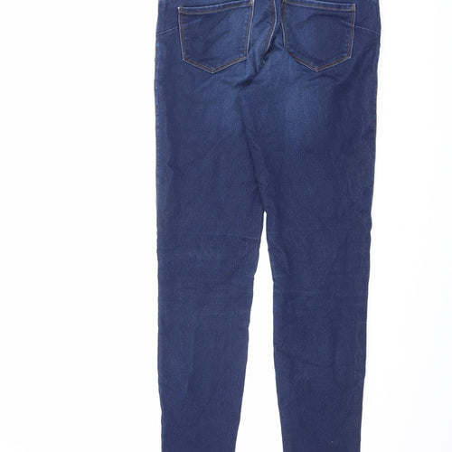 VERO MODA Womens Blue Cotton Skinny Jeans Size XS L29.5 in Regular Zip