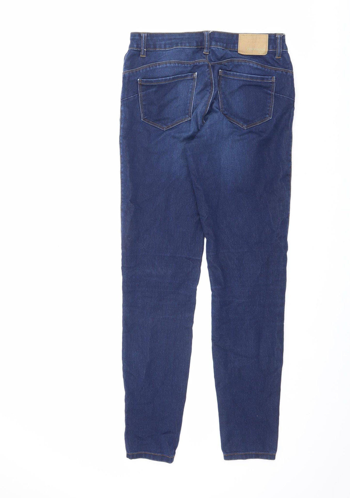 VERO MODA Womens Blue Cotton Skinny Jeans Size XS L29.5 in Regular Zip
