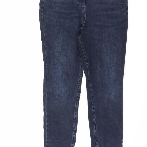 NEXT Womens Blue Cotton Skinny Jeans Size 28 in L26 in Extra-Slim Zip