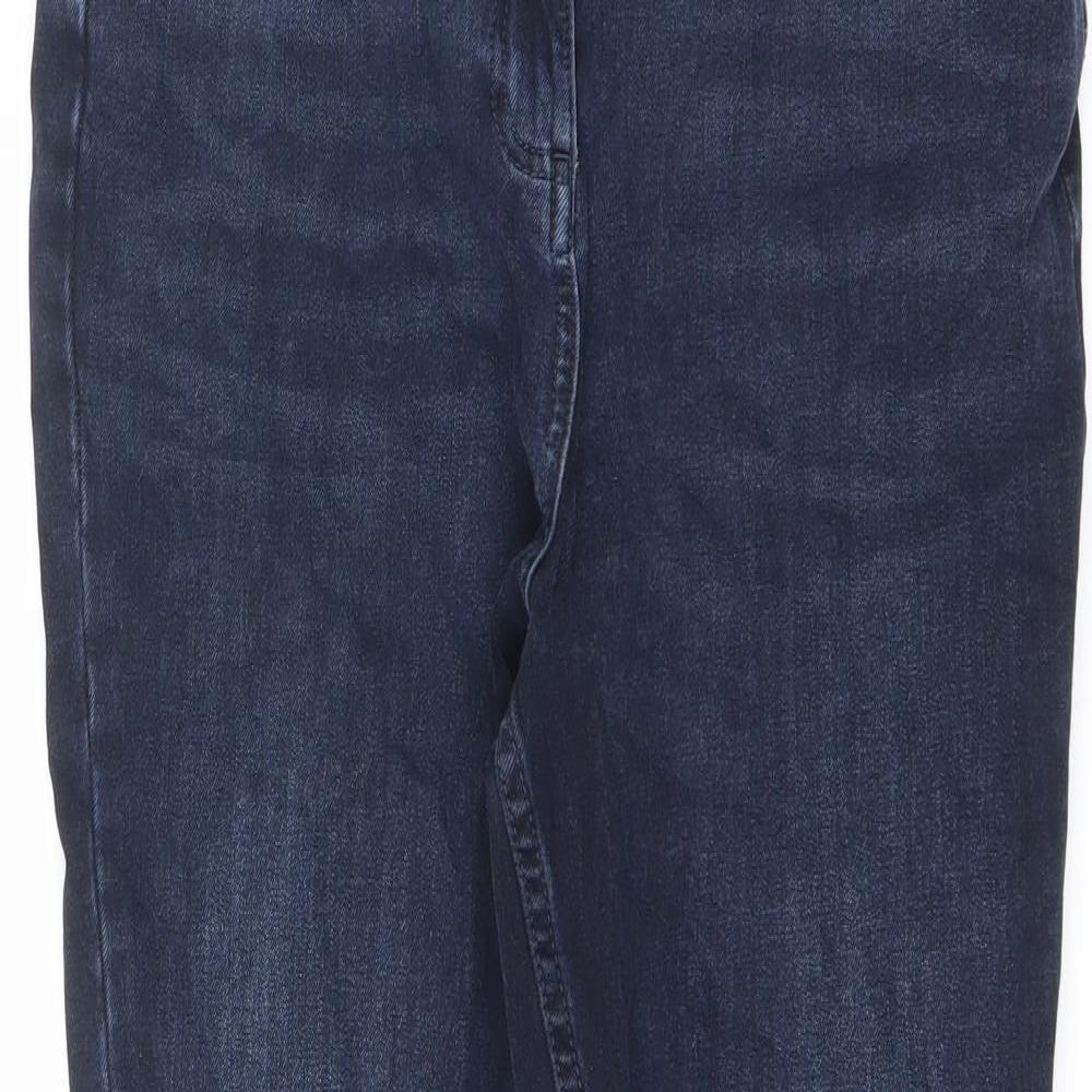 NEXT Womens Blue Cotton Skinny Jeans Size 28 in L26 in Extra-Slim Zip