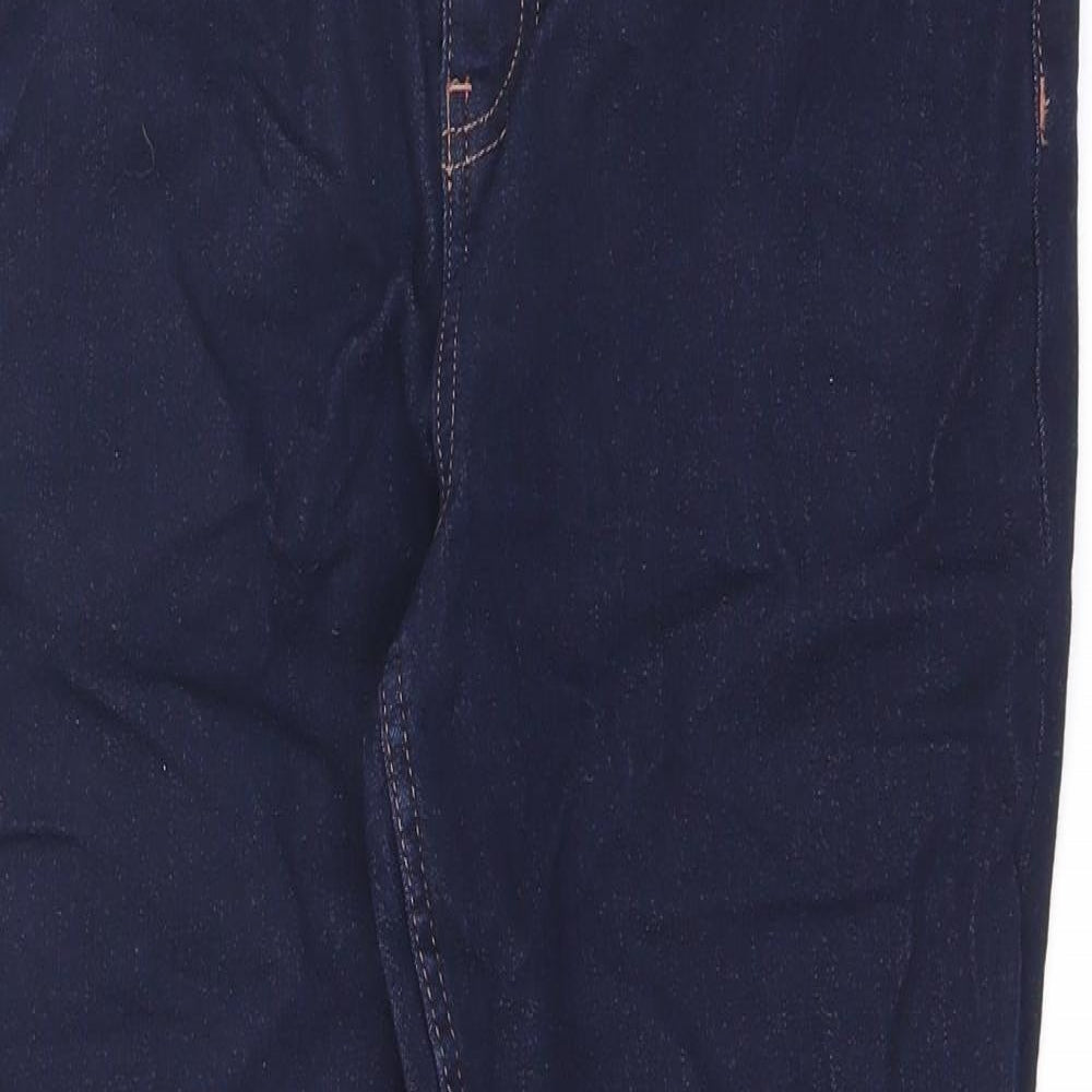 Marks and Spencer Womens Blue Cotton Skinny Jeans Size 12 L27 in Slim Zip