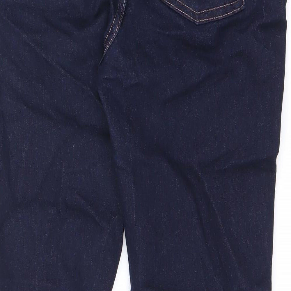 Marks and Spencer Womens Blue Cotton Skinny Jeans Size 12 L27 in Slim Zip