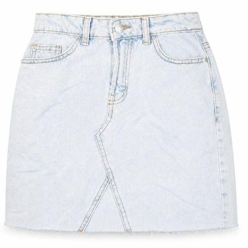 Denim & Co. Womens Blue Cotton Mini Skirt Size 6 Zip