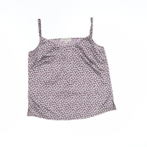 Verse Womens Multicoloured Floral Polyester Camisole Tank Size 8 Scoop Neck - Cropped