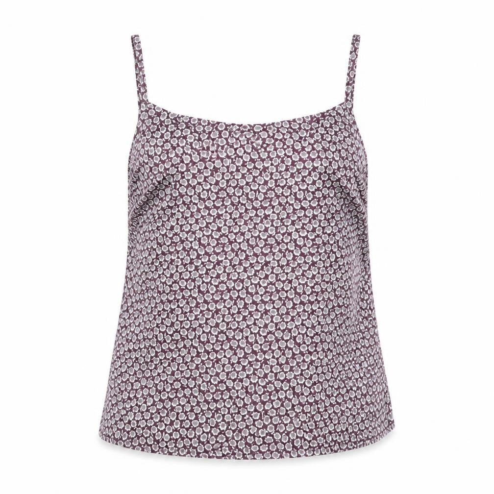 Verse Womens Multicoloured Floral Polyester Camisole Tank Size 8 Scoop Neck - Cropped