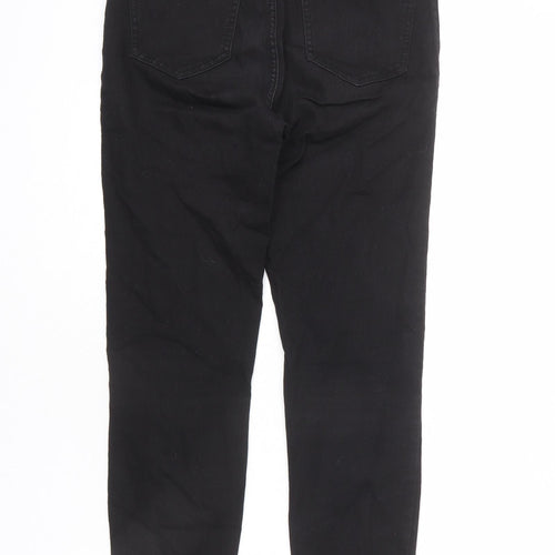 New Look Womens Black Cotton Skinny Jeans Size 10 L25 in Regular Zip