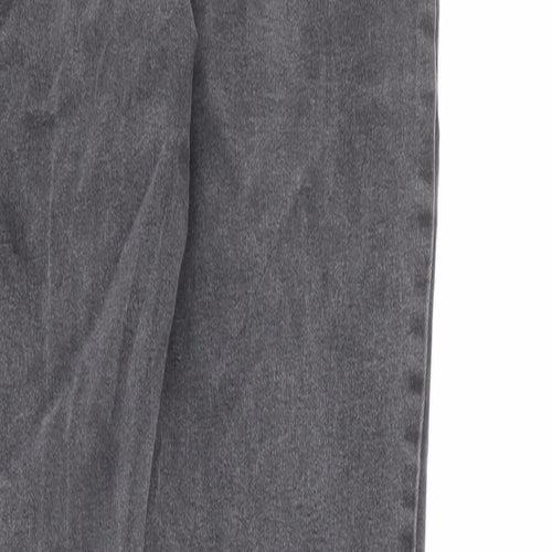 Denim & Co. Womens Grey Cotton Skinny Jeans Size 12 L28 in Regular Zip