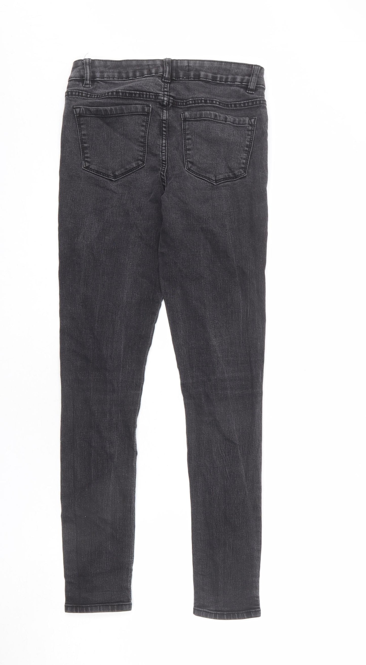 George Womens Grey Cotton Skinny Jeans Size 8 L26 in Regular Zip