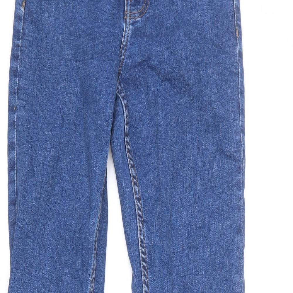 Denim & Co. Womens Blue Cotton Flared Jeans Size 4 L30 in Regular Zip