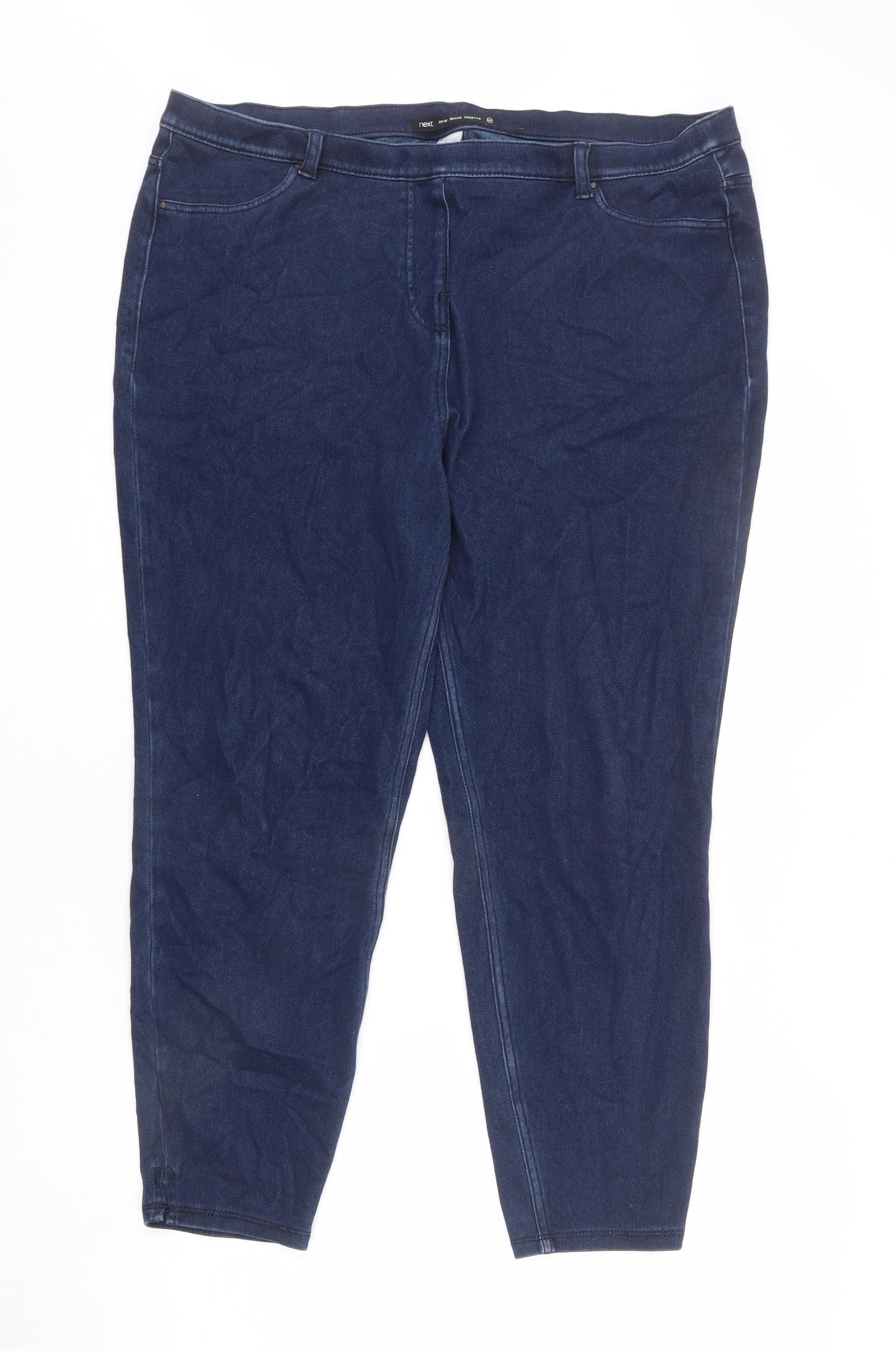 NEXT Womens Blue Cotton Jegging Jeans Size 20 L25 in Regular - Cropped