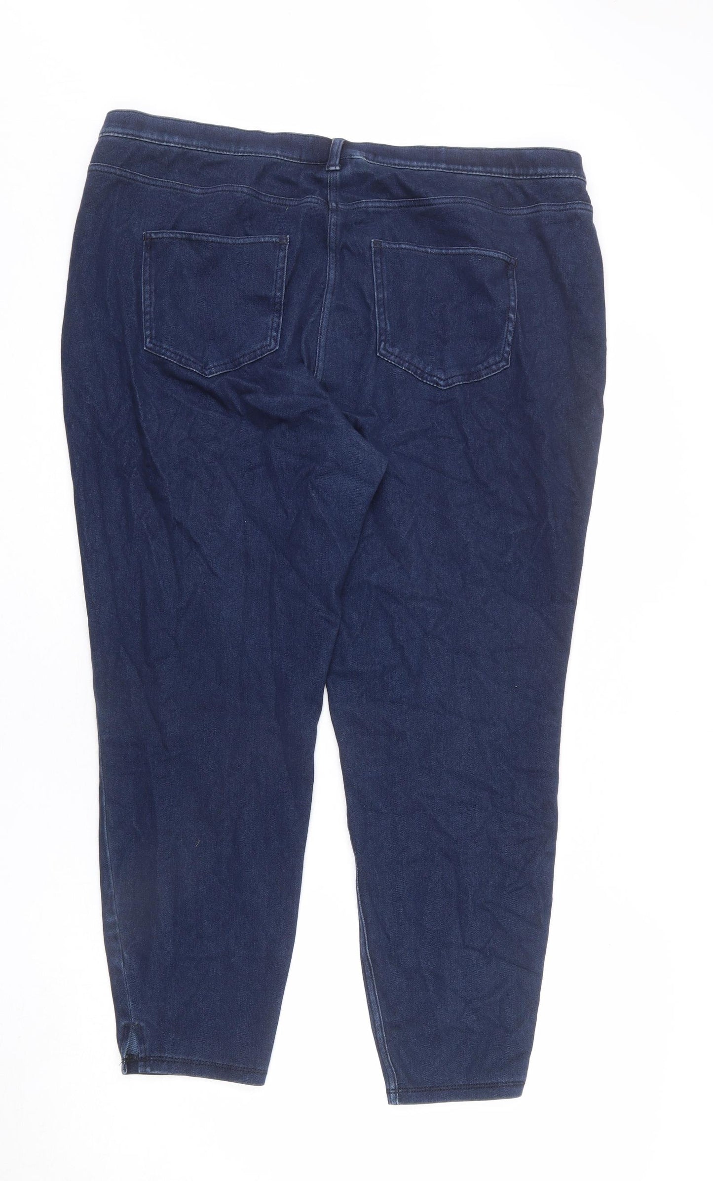 NEXT Womens Blue Cotton Jegging Jeans Size 20 L25 in Regular - Cropped