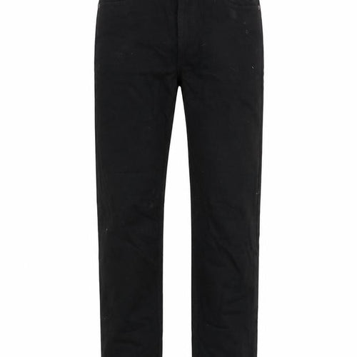 ASOS Mens Black Cotton Straight Jeans Size 25 in L34 in Regular Button