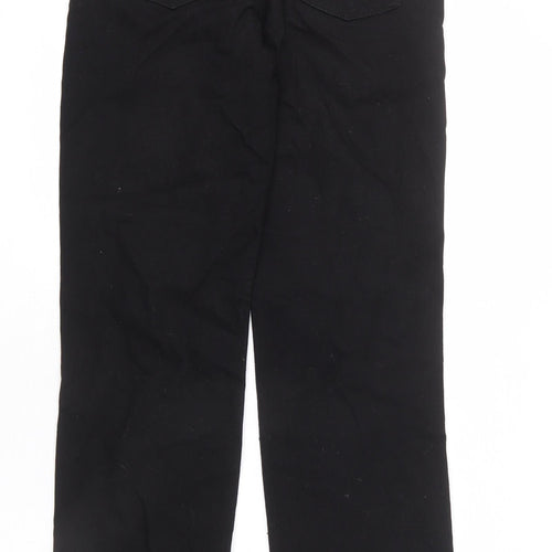 ASOS Mens Black Cotton Straight Jeans Size 25 in L34 in Regular Button