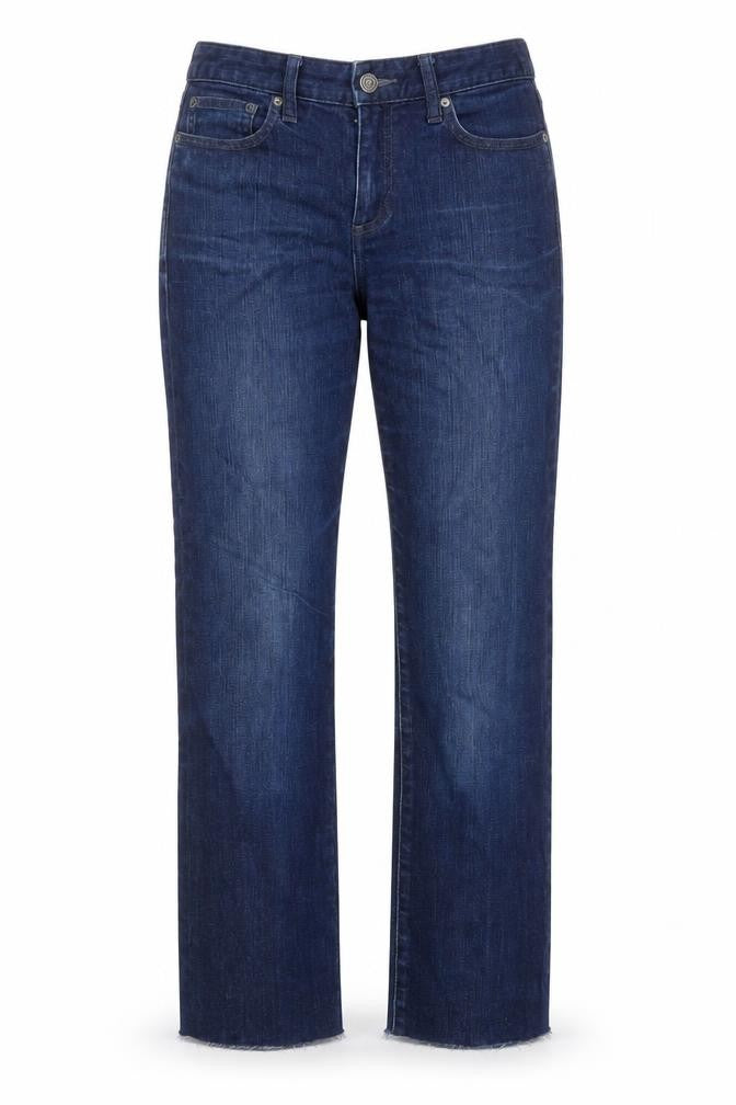 Gap Womens Blue Cotton Straight Jeans Size 28 in L26 in Regular Zip