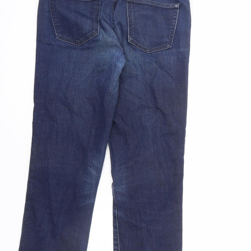 Gap Womens Blue Cotton Straight Jeans Size 28 in L26 in Regular Zip