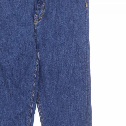 Zara Womens Blue Cotton Skinny Jeans Size 6 L26 in Slim Zip