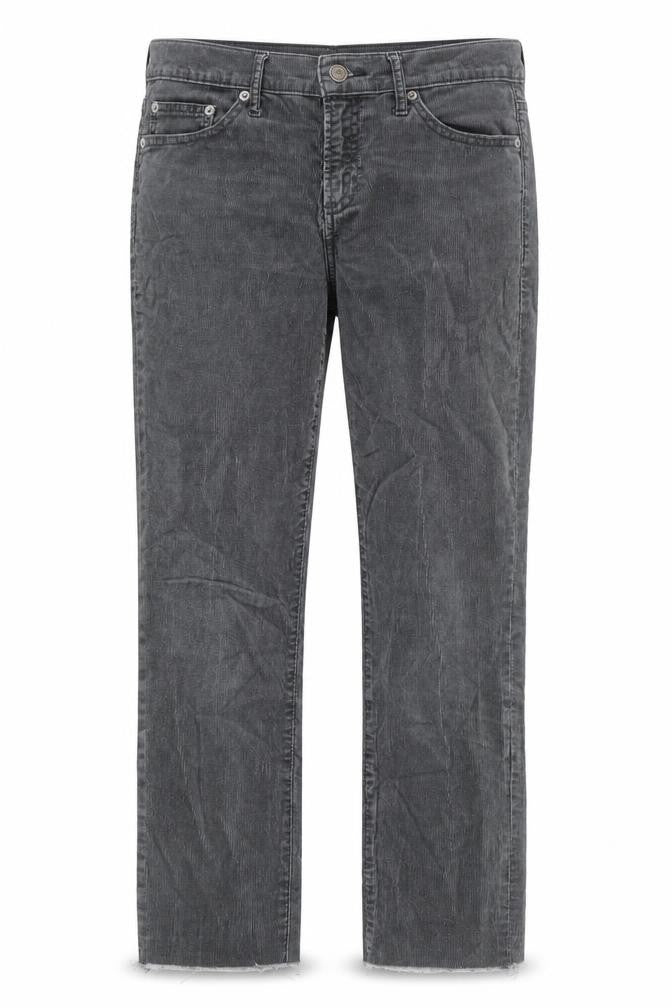 Gap Womens Grey Cotton Trousers Size 28 in L24 in Regular Zip