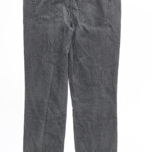 Gap Womens Grey Cotton Trousers Size 28 in L24 in Regular Zip