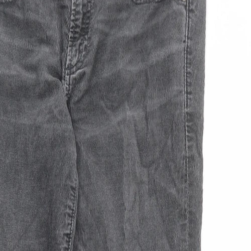 Gap Womens Grey Cotton Trousers Size 28 in L24 in Regular Zip