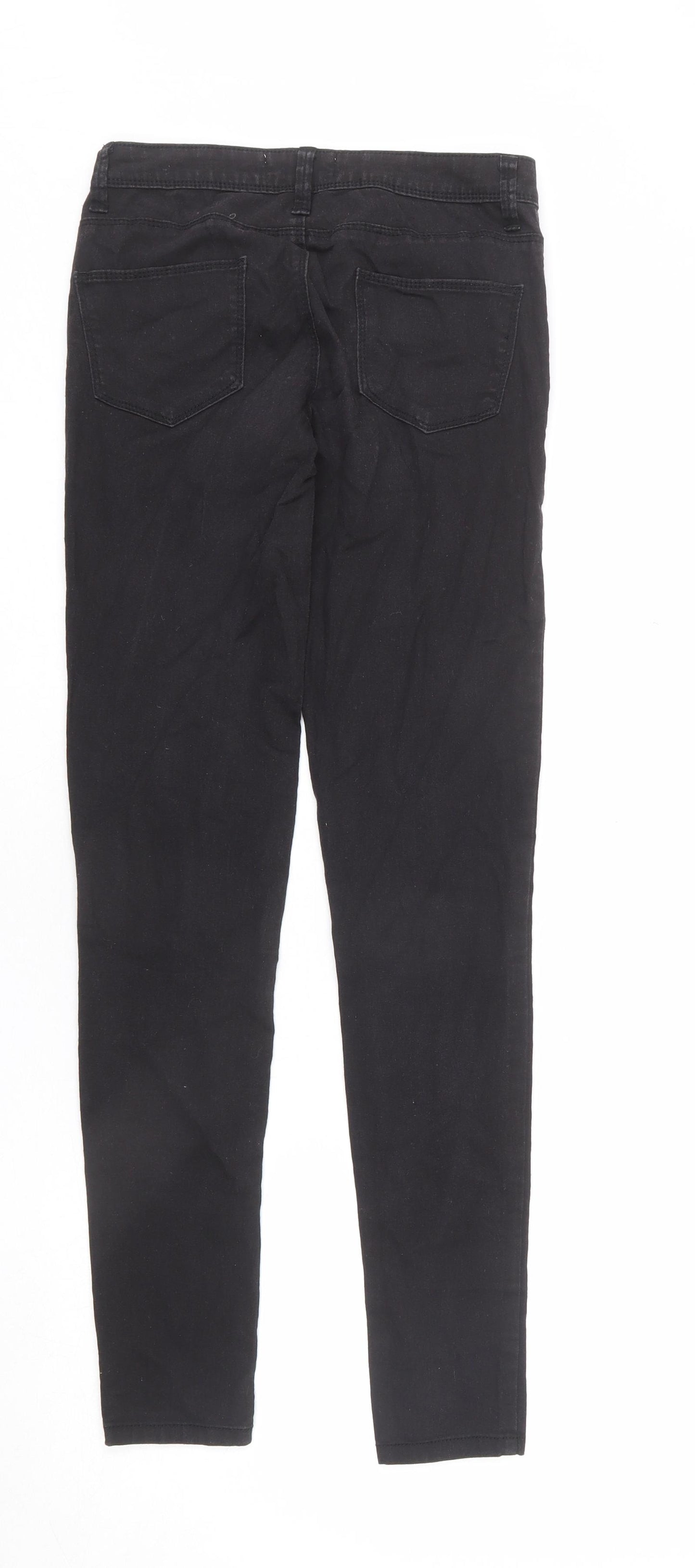 Denim & Co. Womens Black Cotton Skinny Jeans Size 8 L30 in Regular Zip