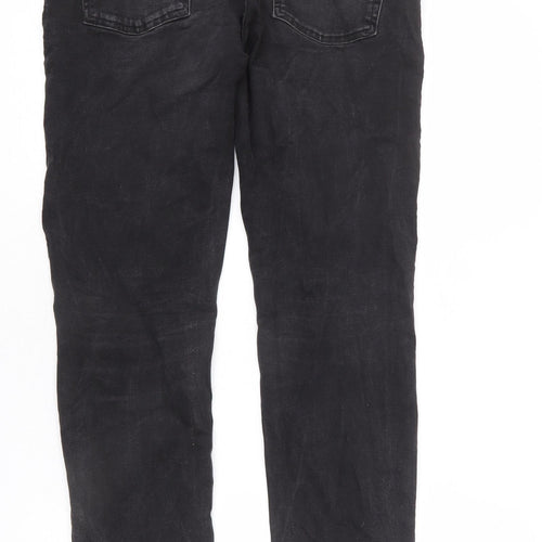 Nines Mens Grey Cotton Straight Jeans Size 34 in L32 in Regular Zip