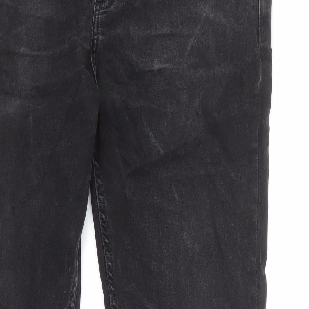 Nines Mens Grey Cotton Straight Jeans Size 34 in L32 in Regular Zip