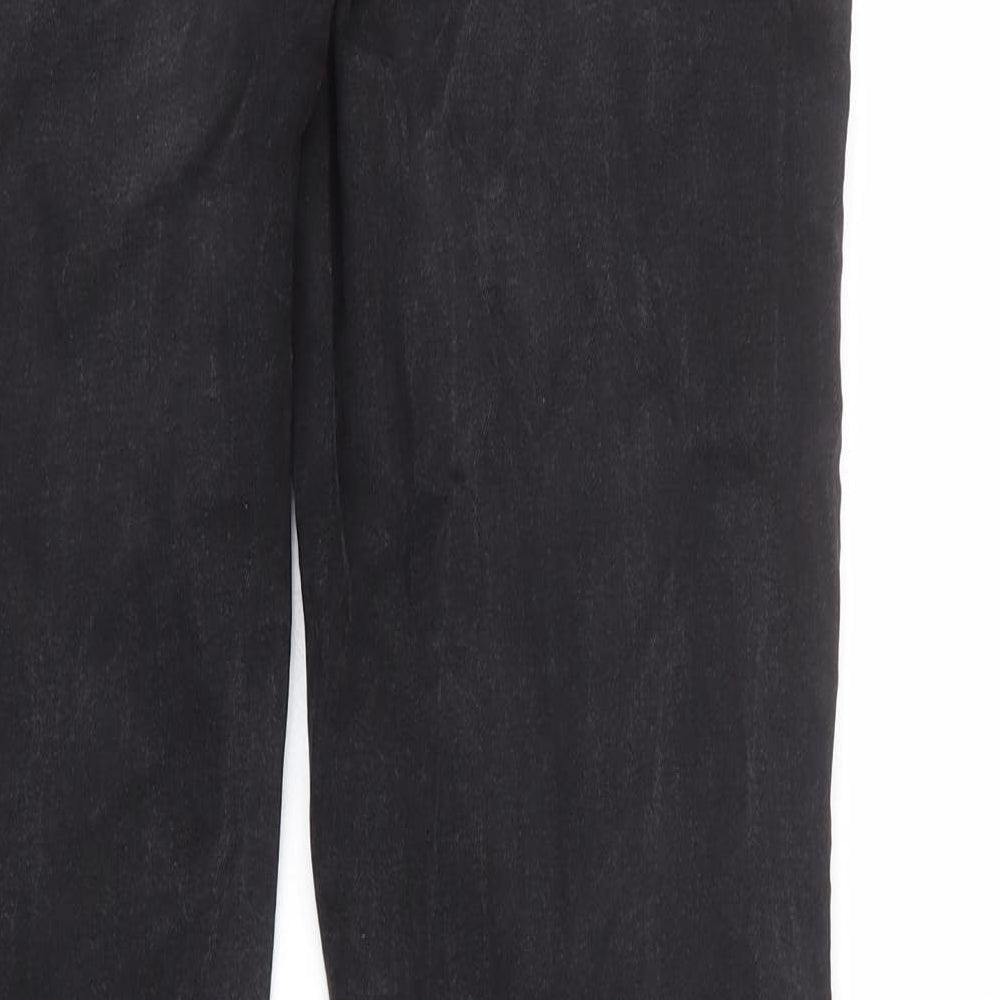 Nines Mens Grey Cotton Straight Jeans Size 34 in L32 in Regular Zip