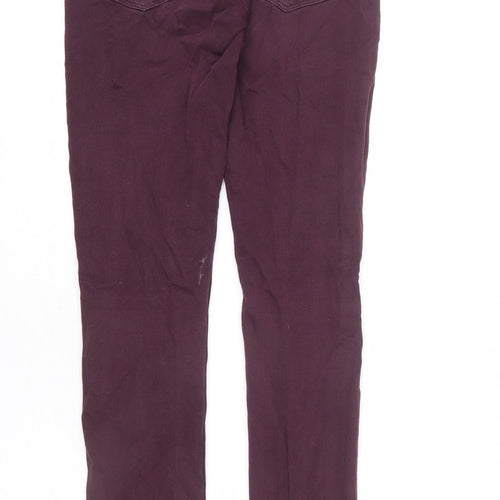 H&M Womens Red Cotton Skinny Jeans Size 28 in L32 in Regular Zip
