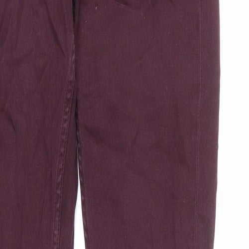 H&M Womens Red Cotton Skinny Jeans Size 28 in L32 in Regular Zip