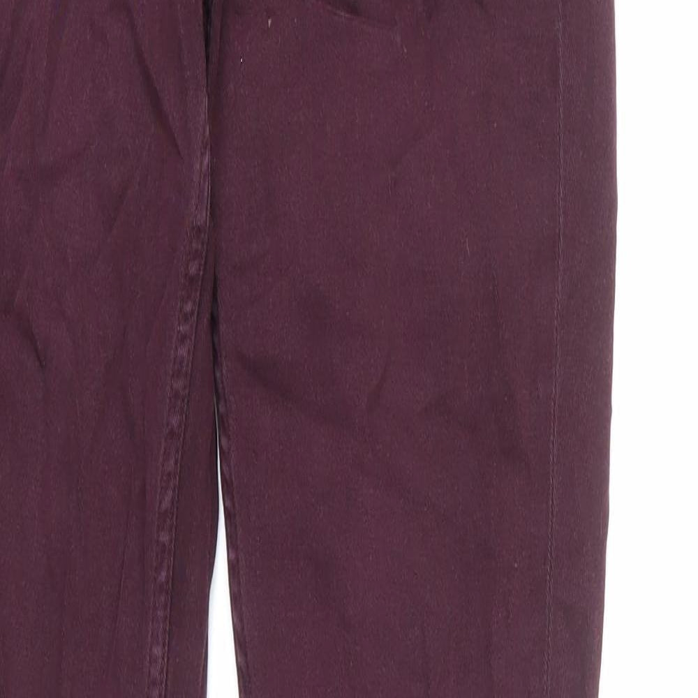 H&M Womens Red Cotton Skinny Jeans Size 28 in L32 in Regular Zip