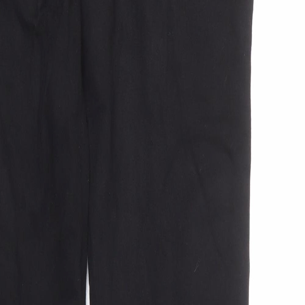 Marks and Spencer Womens Black Cotton Straight Jeans Size 8 L28 in Regular Zip - Sequins