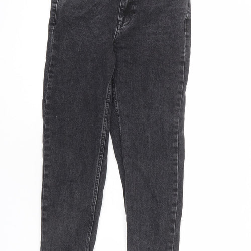 Topshop Womens Grey Cotton Mom Jeans Size 25 in L30 in Regular Zip