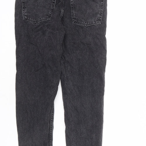 Topshop Womens Grey Cotton Mom Jeans Size 25 in L30 in Regular Zip