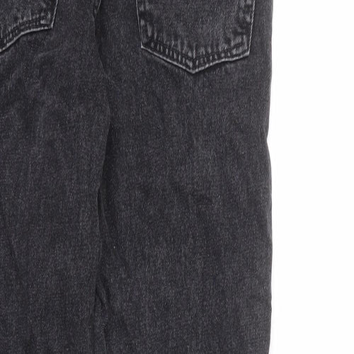 Topshop Womens Grey Cotton Mom Jeans Size 25 in L30 in Regular Zip