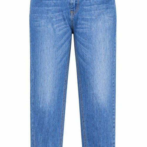 Johnnie B Womens Blue Geometric Cotton Straight Jeans Size 28 in L28 in Regular Zip - Star Print