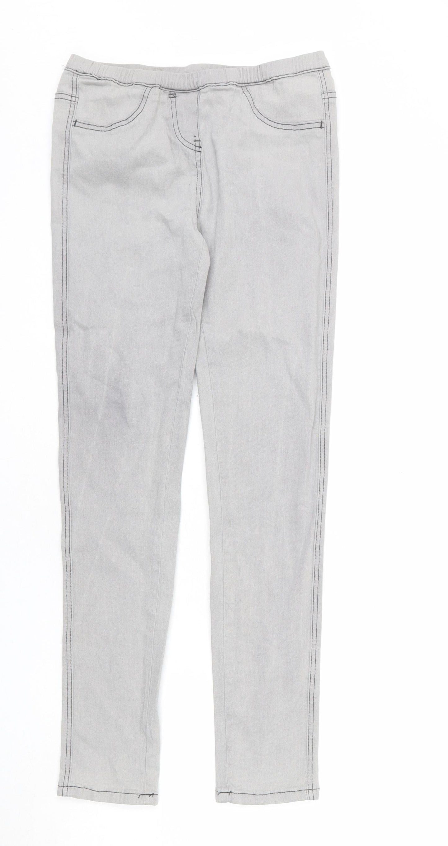George Womens Grey Cotton Jegging Jeans Size 12 L29 in Regular