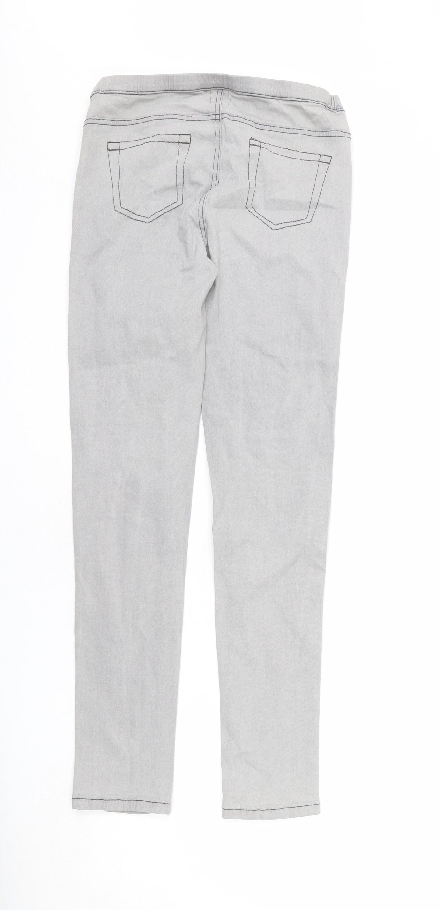 George Womens Grey Cotton Jegging Jeans Size 12 L29 in Regular