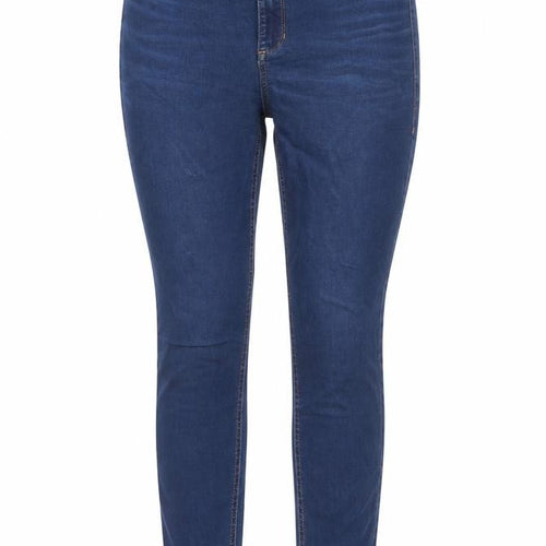 Marks and Spencer Womens Blue Cotton Skinny Jeans Size 10 L26 in Regular Zip - Super Skinny