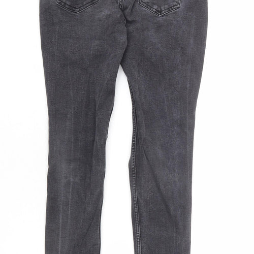 STATUS Mens Grey Cotton Skinny Jeans Size M L29 in Regular Zip