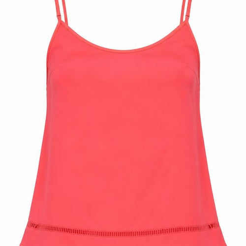 Oasis Womens Red Polyester Camisole Tank Size 14 Scoop Neck - Satin Straps