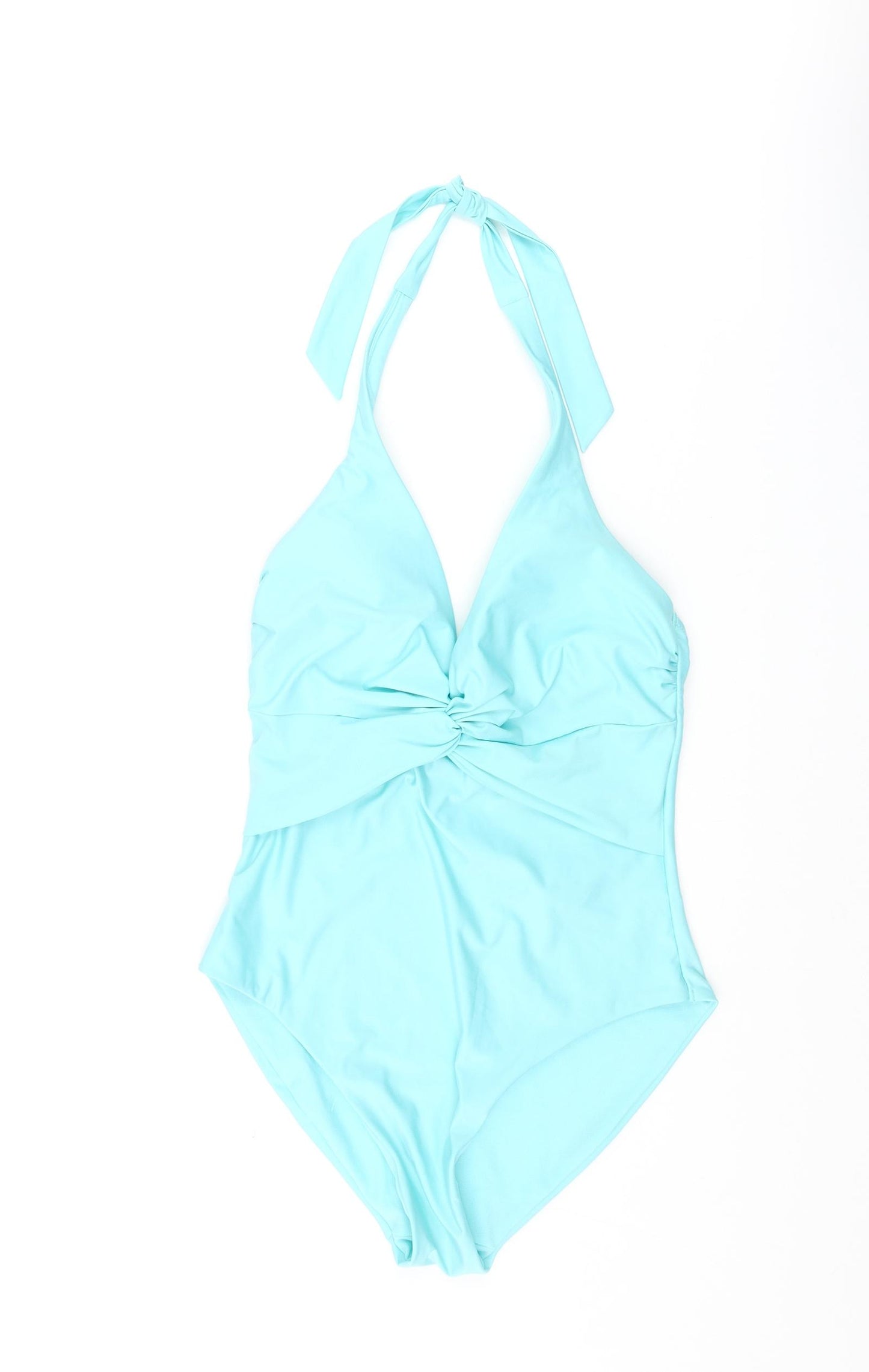Debenhams Womens Blue Polyester One Piece Size 10 - Hatler Knot