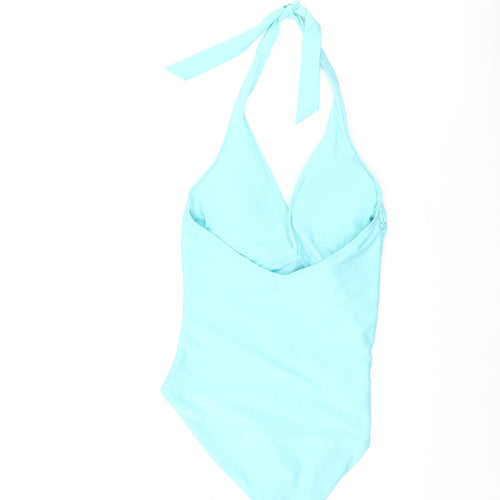 Debenhams Womens Blue Polyester One Piece Size 10 - Hatler Knot