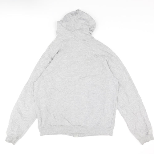 American Apparel Mens Grey Cotton Full Zip Hoodie Size L - Tokyo Police Club