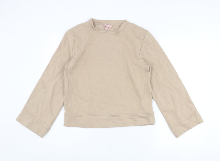 Marks and Spencer Womens Brown Cotton Pullover Sweatshirt Size S Pullover