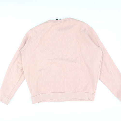 ellesse Womens Pink Cotton Pullover Sweatshirt Size 12 Pullover - Logo