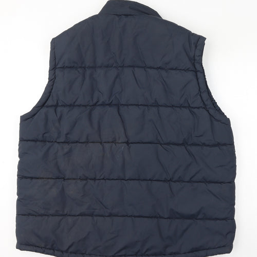 Workwear Mens Blue Gilet Coat Size 2XL Zip