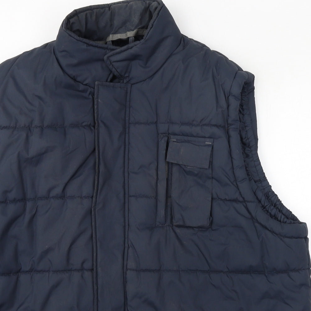 Workwear Mens Blue Gilet Coat Size 2XL Zip