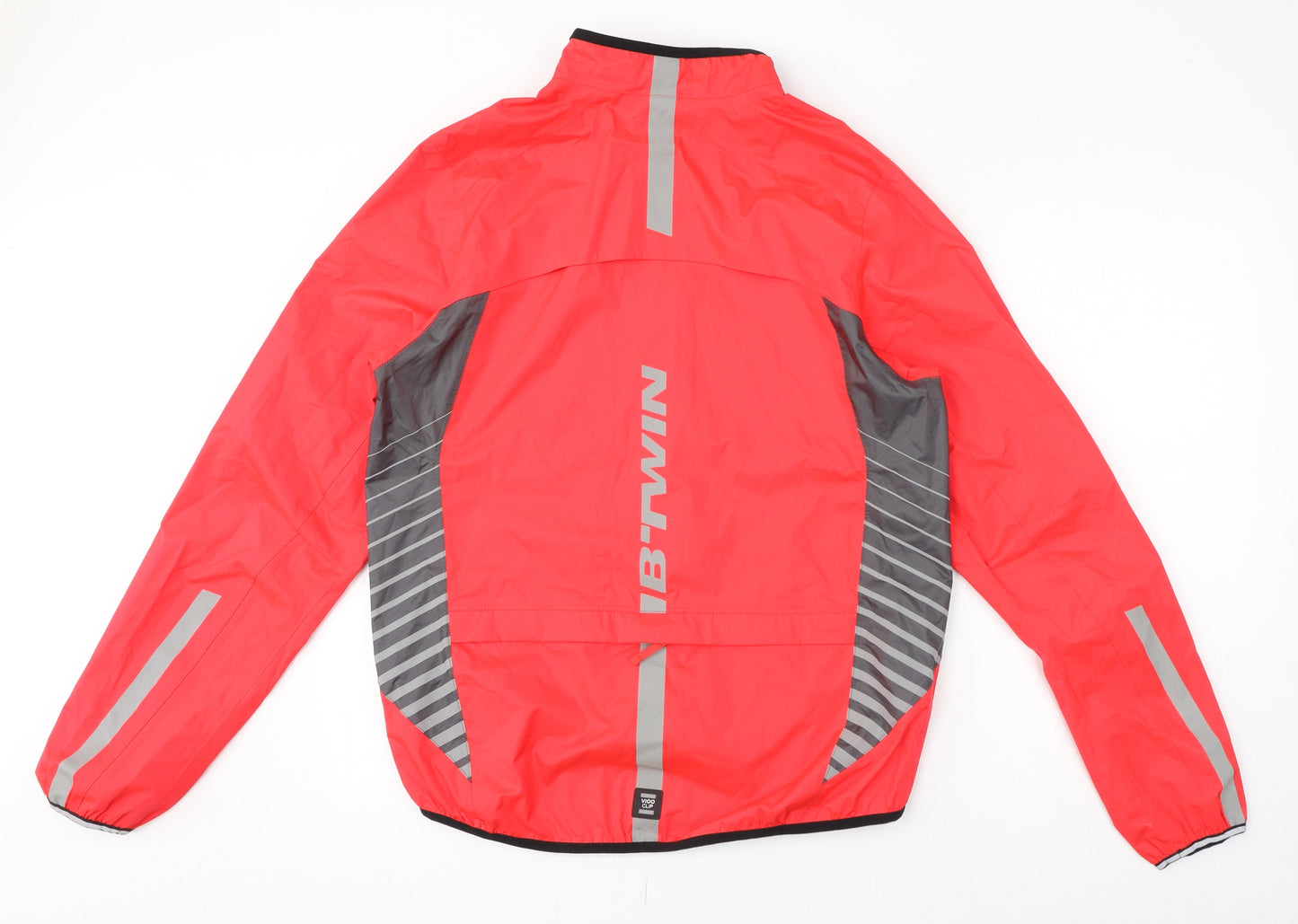 DECATHLON Womens Pink Windbreaker Coat Size S Zip - Neon