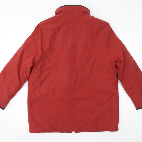 Steilmann Womens Red Quilted Coat Size 16 Zip