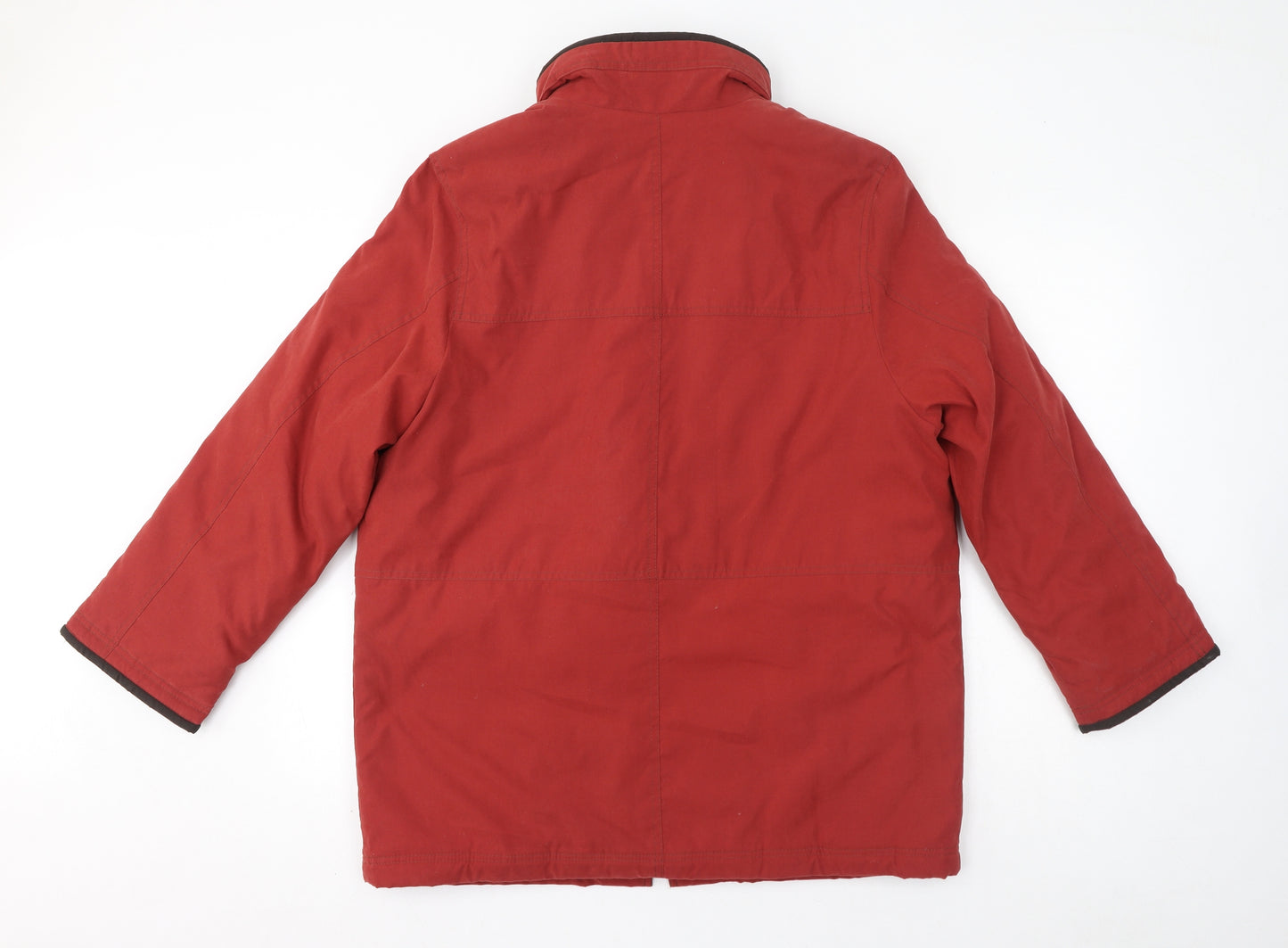 Steilmann Womens Red Quilted Coat Size 16 Zip